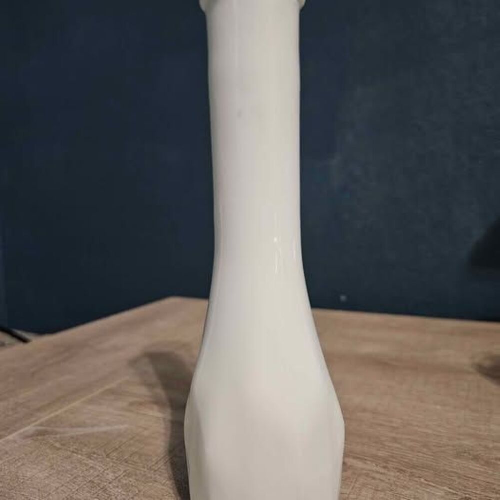 Vintage E.O. Brody Co. White Milk Glass Bud Vase M147 Mid Century